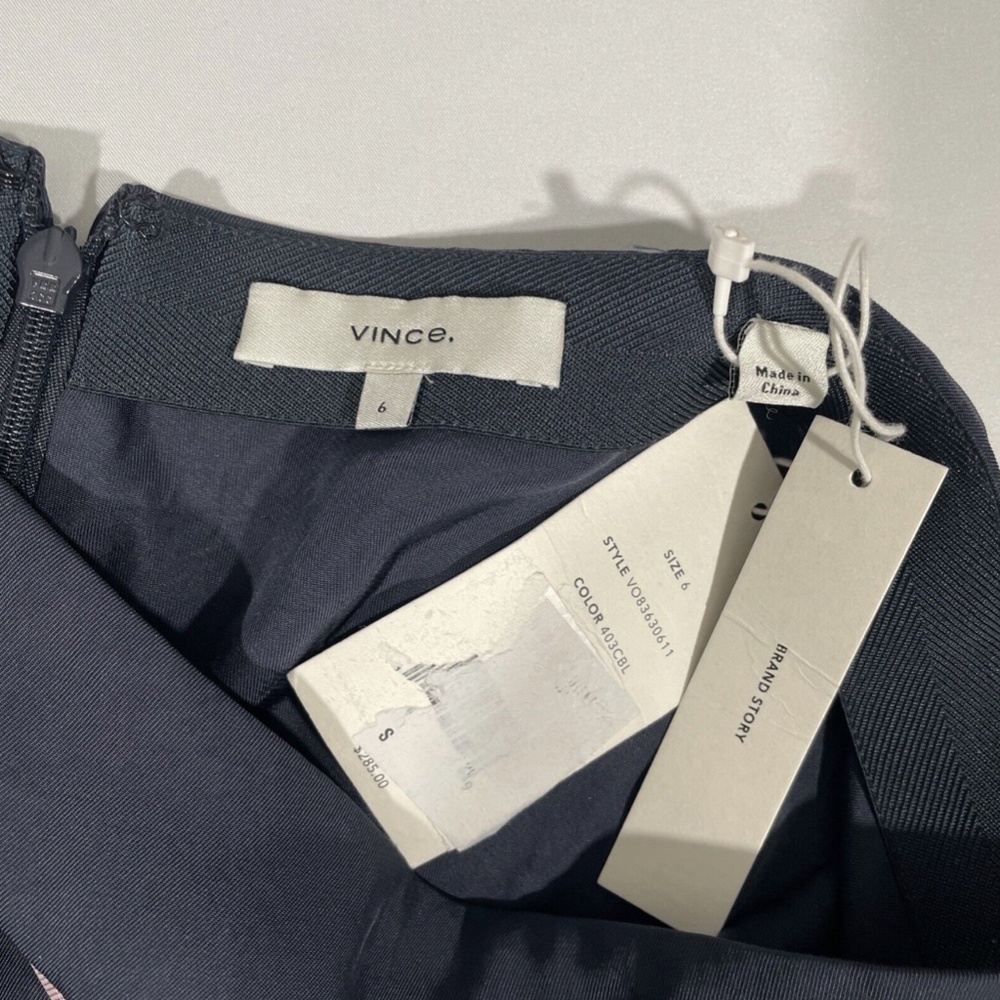NWT $285 Vince [ 6 ] Wrap Midi Asymmetrical Skirt in Coastal‎ Blue - Picture 6 of 14